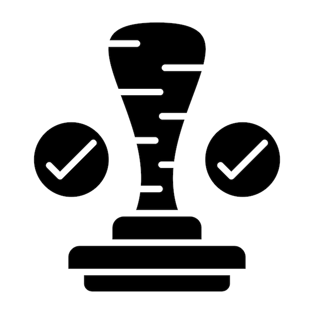 Estilo del icono del sello de diseño vectorial