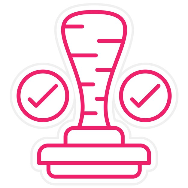 Estilo del icono del sello de diseño vectorial