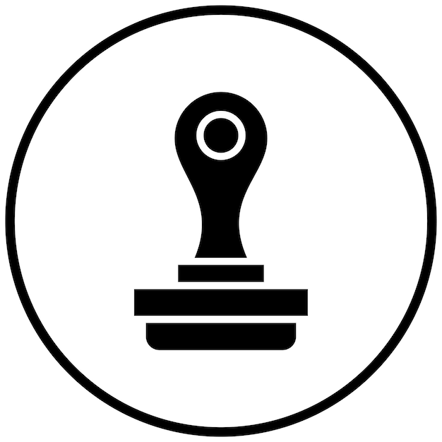 Estilo del icono del sello de diseño vectorial