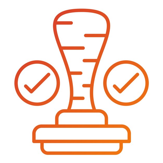 Estilo del icono del sello de diseño vectorial
