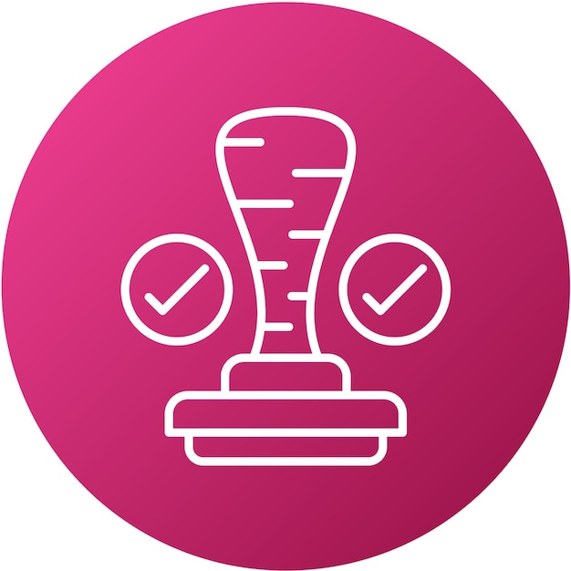Estilo del icono del sello de diseño vectorial