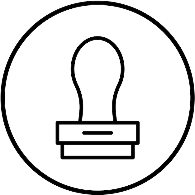 Estilo del icono del sello de diseño vectorial