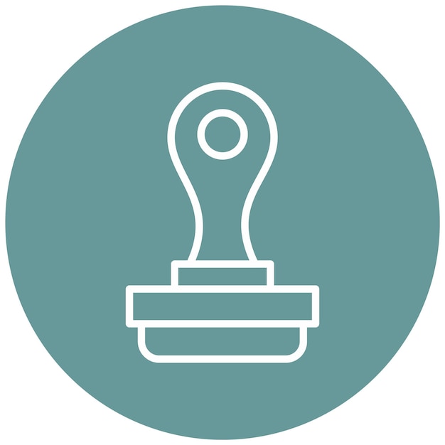 Estilo del icono del sello de diseño vectorial