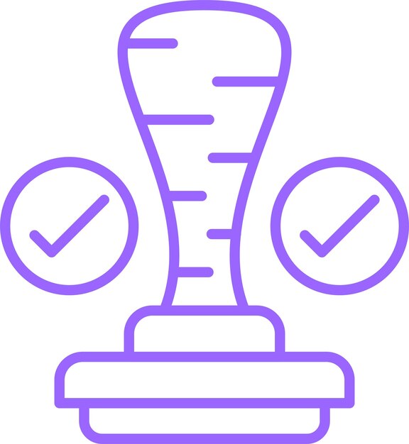 Estilo del icono del sello de diseño vectorial