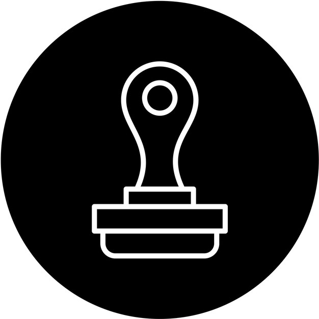 Estilo del icono del sello de diseño vectorial
