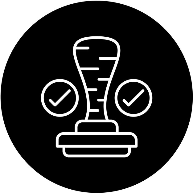 Estilo del icono del sello de diseño vectorial