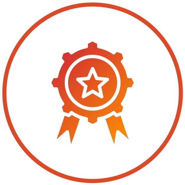 Estilo del icono del sello de garantía del diseño vectorial