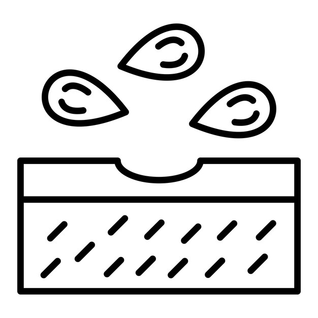 Estilo del icono de las semillas de diseño vectorial
