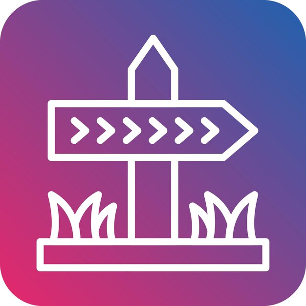 Estilo de icono de señalización de diseño vectorial