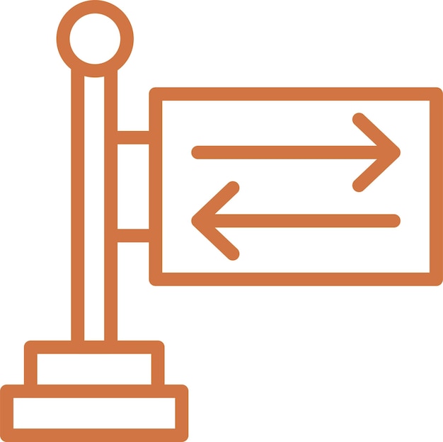 Estilo de icono de señalización de diseño vectorial
