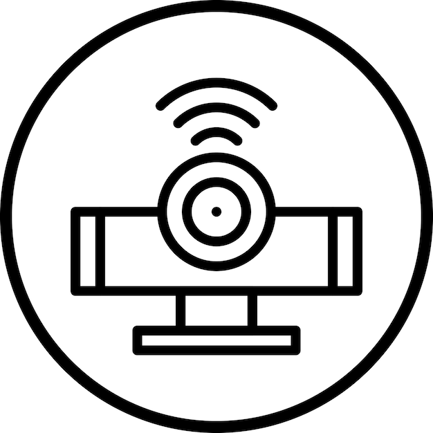 Estilo del icono del sensor infrarrojo de diseño vectorial