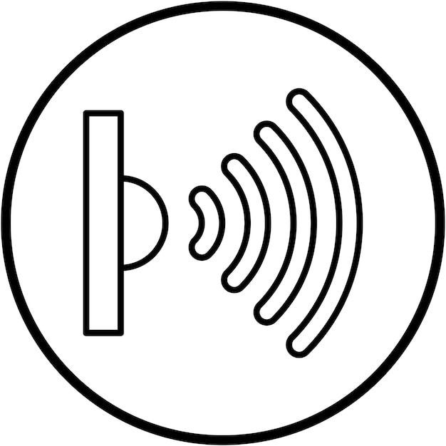 Estilo del icono del sensor infrarrojo de diseño vectorial