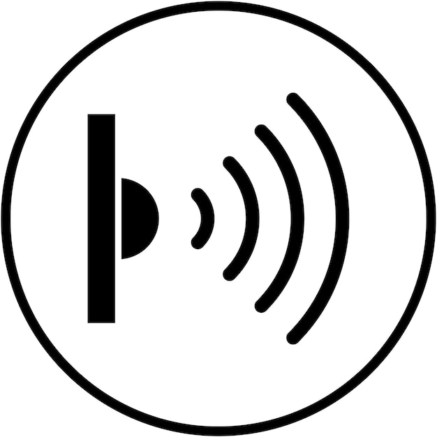 Estilo del icono del sensor infrarrojo de diseño vectorial