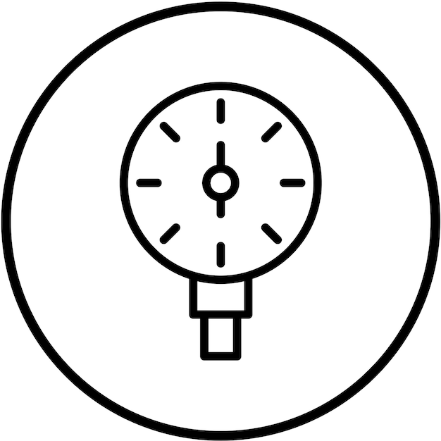 Estilo del icono del sensor de presión de los neumáticos de diseño vectorial