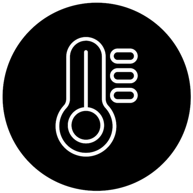 Vector estilo del icono del sensor de temperatura de diseño vectorial