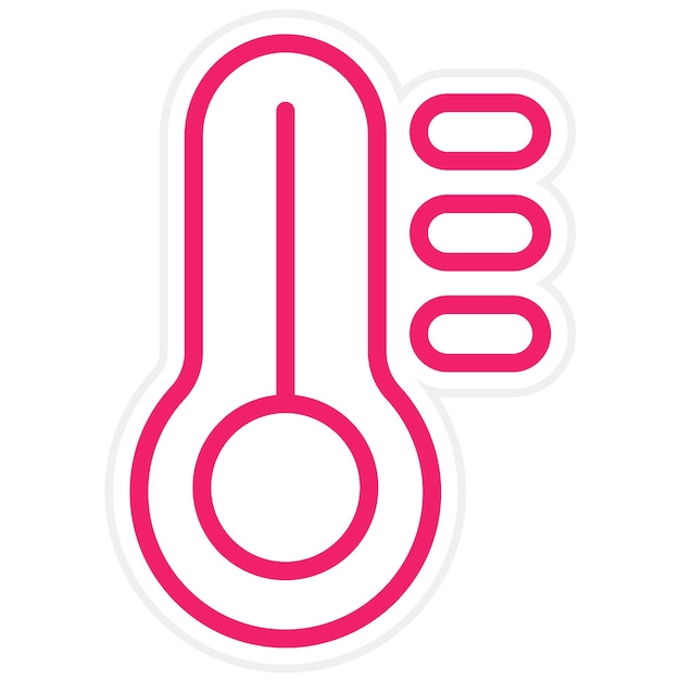 Estilo del icono del sensor de temperatura de diseño vectorial