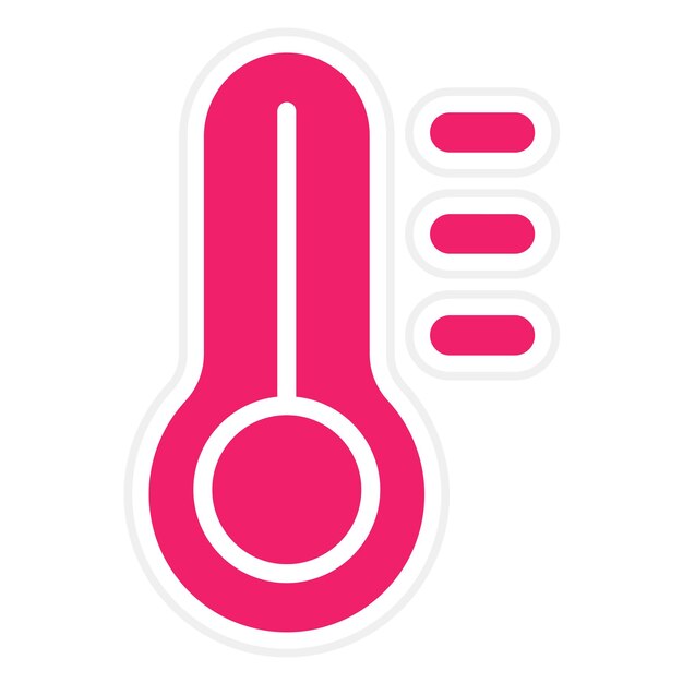 Estilo del icono del sensor de temperatura de diseño vectorial