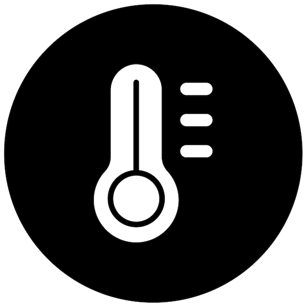 Estilo del icono del sensor de temperatura de diseño vectorial