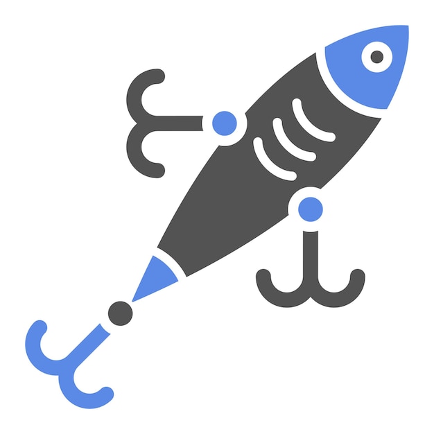 Estilo del icono del señuelo de pesca