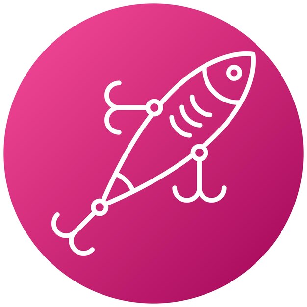 Estilo del icono del señuelo de pesca