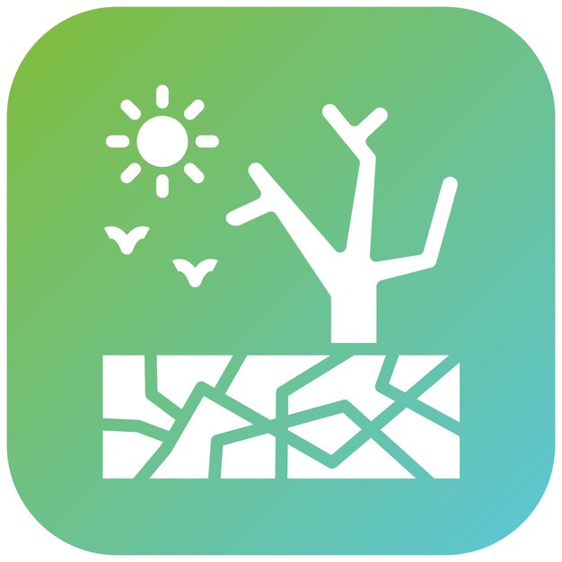 Estilo de icono de sequía de diseño vectorial