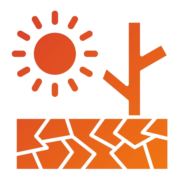 Estilo del icono de la sequía