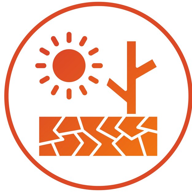 Estilo del icono de la sequía