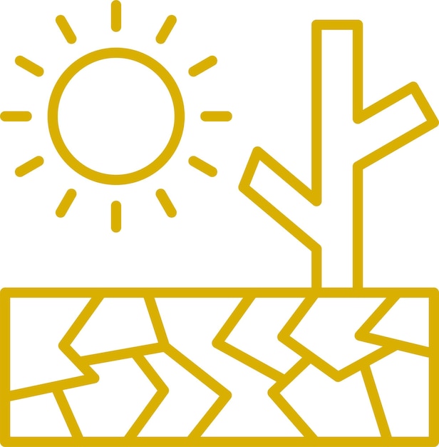 Estilo del icono de la sequía