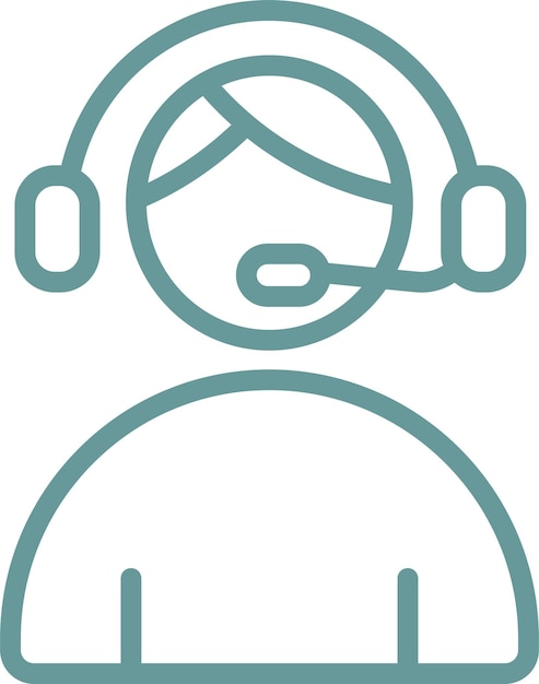 Estilo del icono del servicio del agente de diseño vectorial