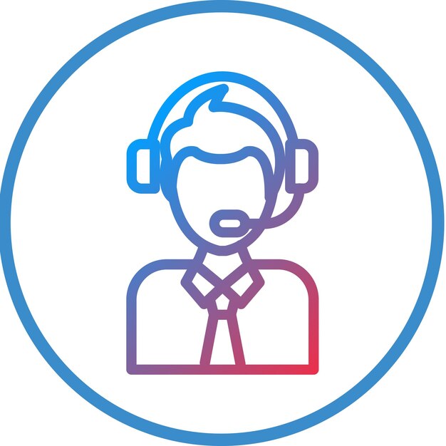 Estilo de icono de servicio al cliente de diseño vectorial