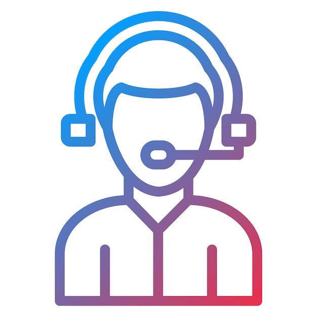 Estilo de icono de servicio al cliente de diseño vectorial