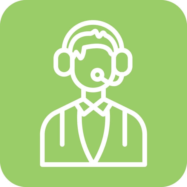 Estilo de icono de servicio al cliente de diseño vectorial