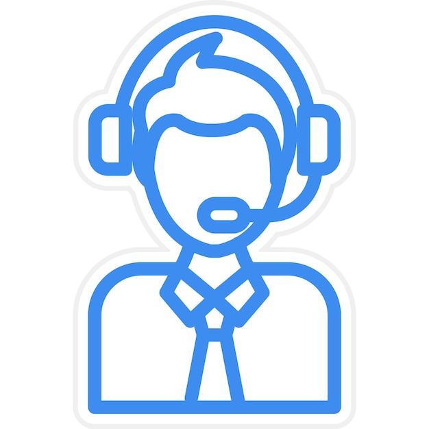 Estilo de icono de servicio al cliente de diseño vectorial