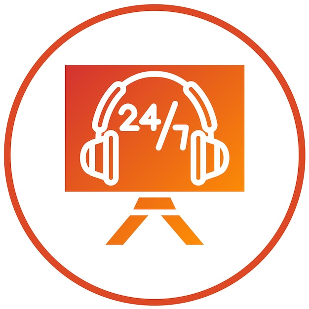 Estilo de icono de servicio al cliente de diseño vectorial