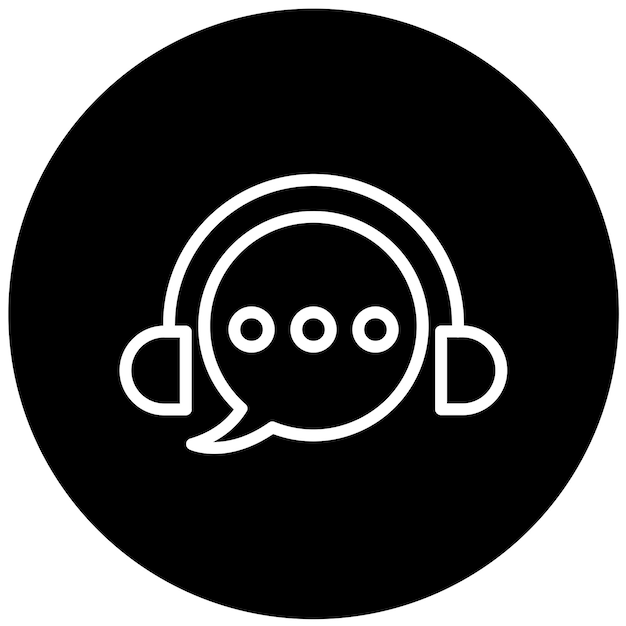 Estilo de icono de servicio al cliente de diseño vectorial