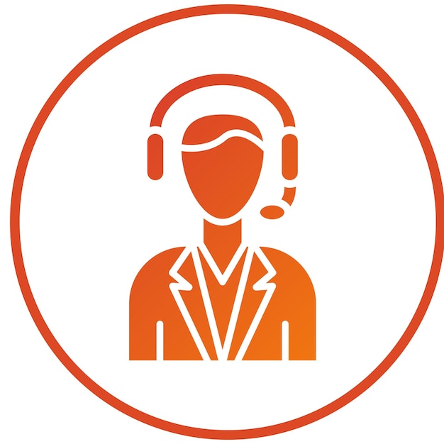 Estilo de icono de servicio al cliente de diseño vectorial