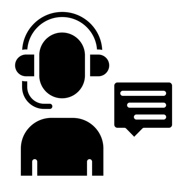 Estilo de icono de servicio al cliente de diseño vectorial
