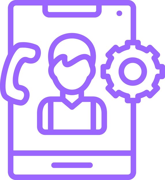 Estilo de icono de servicio al cliente de diseño vectorial