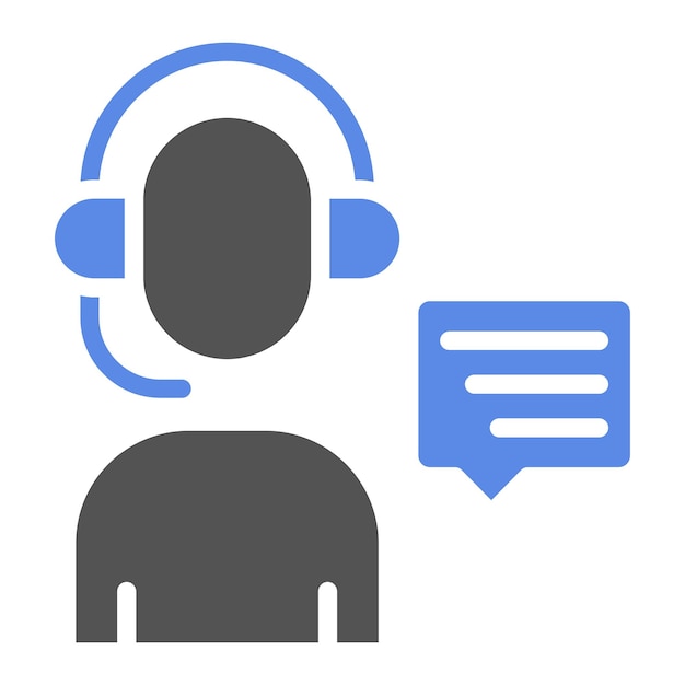 Estilo de icono de servicio al cliente de diseño vectorial