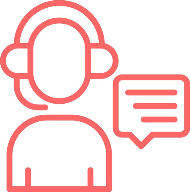 Estilo de icono de servicio al cliente de diseño vectorial