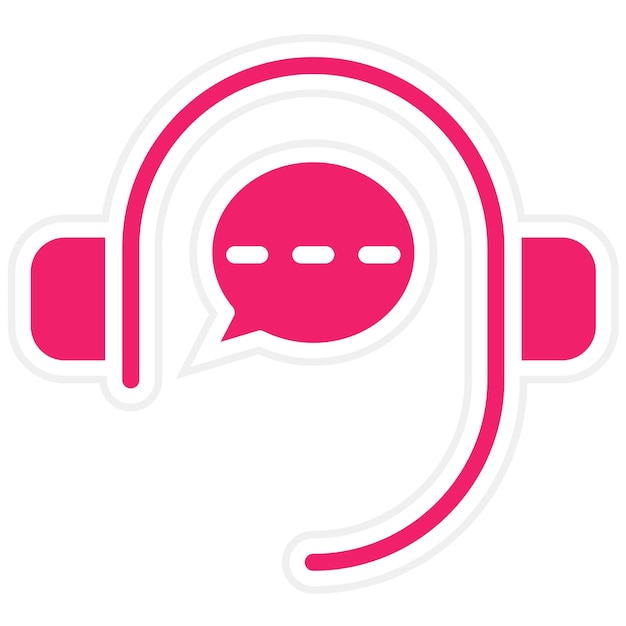 Estilo de icono de servicio al cliente de diseño vectorial