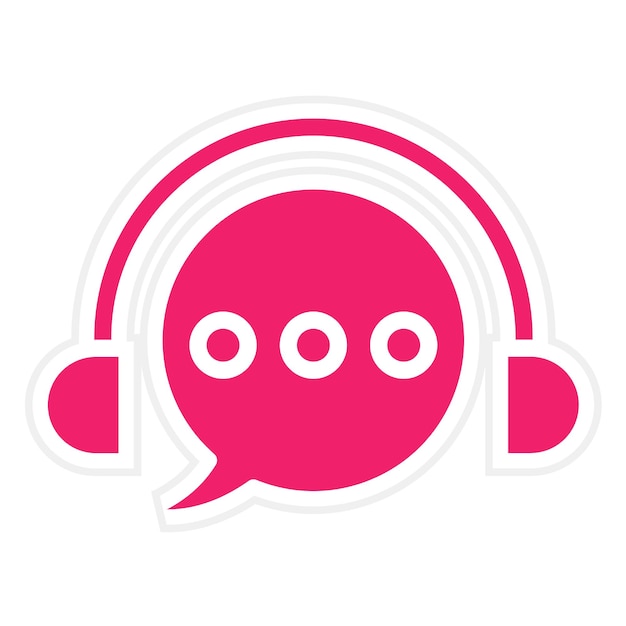 Estilo de icono de servicio al cliente de diseño vectorial