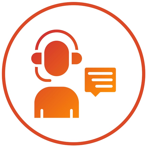 Estilo de icono de servicio al cliente de diseño vectorial