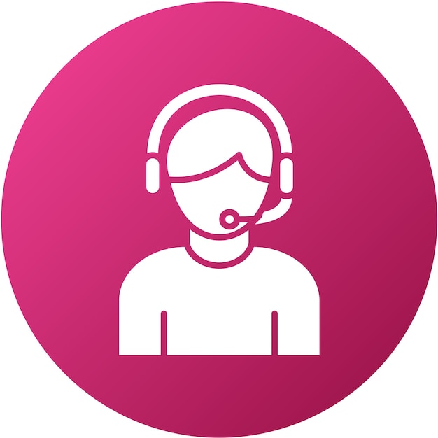 Estilo de icono de servicio al cliente de diseño vectorial