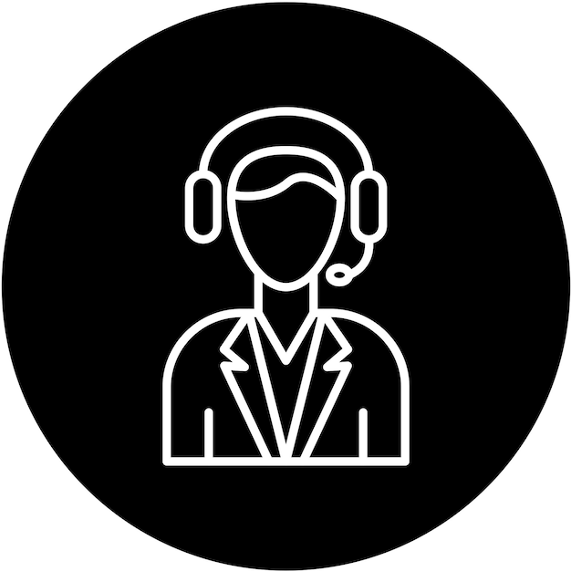 Estilo de icono de servicio al cliente de diseño vectorial