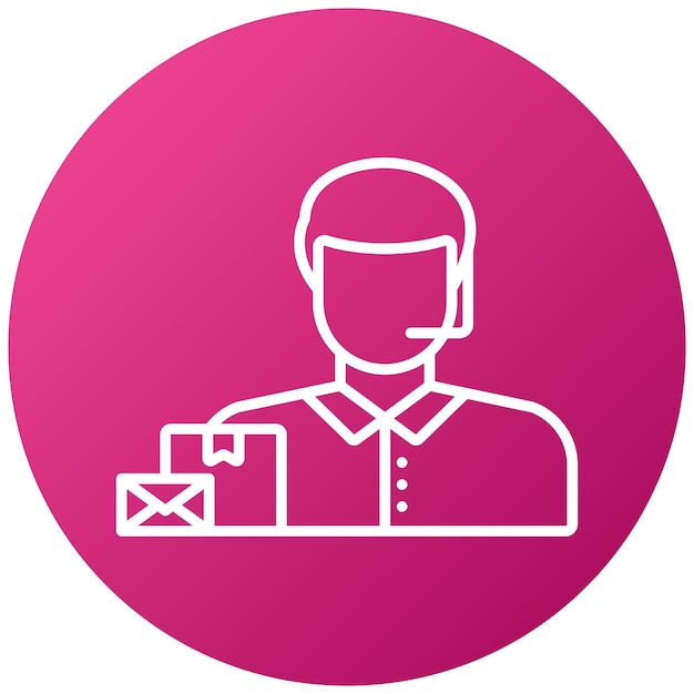 Estilo del icono de servicio al cliente de la oficina de correos