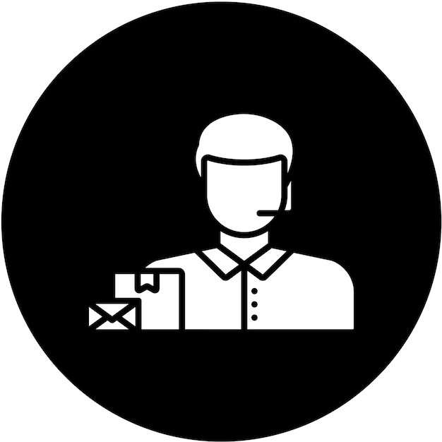 Estilo del icono de servicio al cliente de la oficina de correos