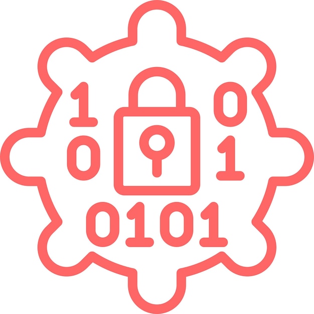 Estilo del icono del servicio de cifrado vectorial de diseño