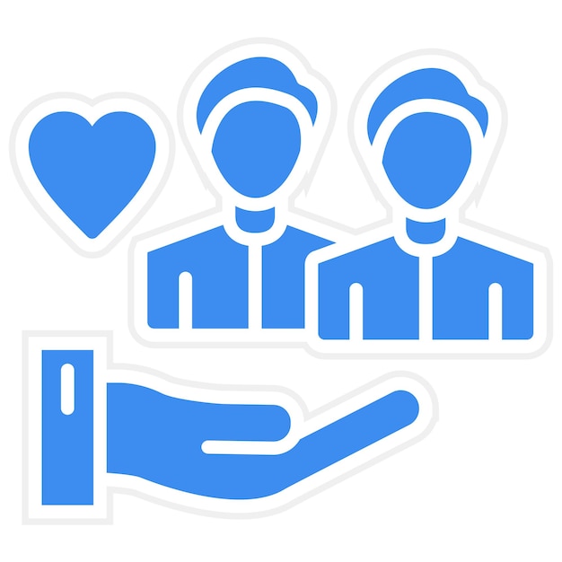 Estilo de icono de servicio comunitario de diseño vectorial
