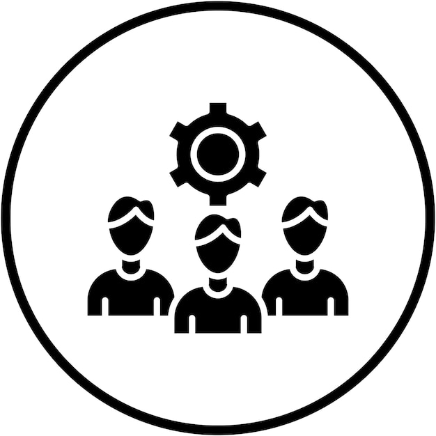 Vector estilo de icono de servicio comunitario de diseño vectorial
